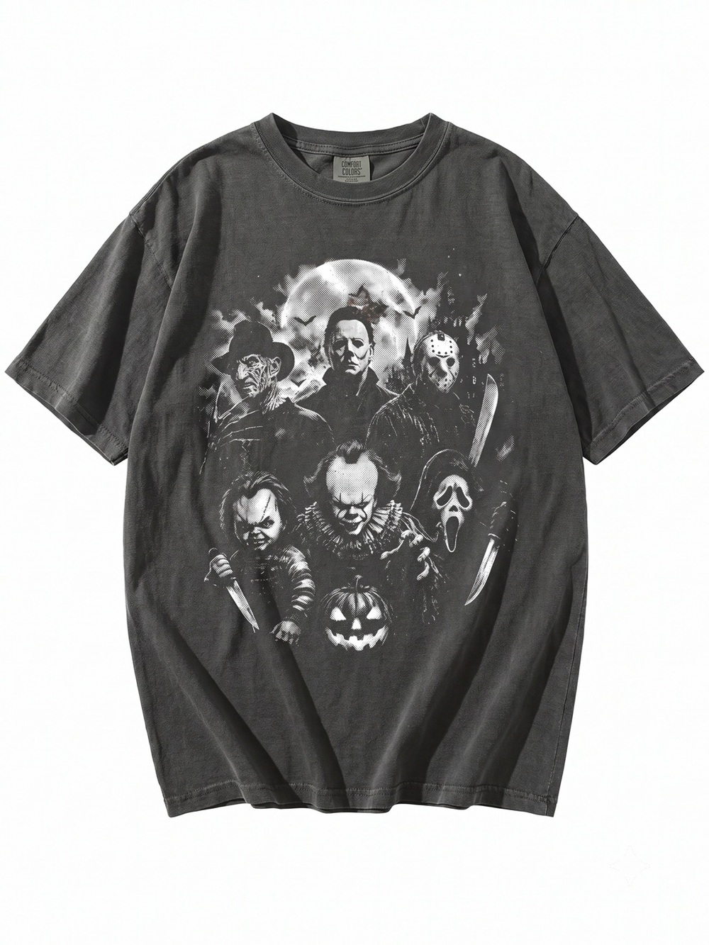 Horror Movie Icons Slasher Villains Pepper Comfort Colors Tee